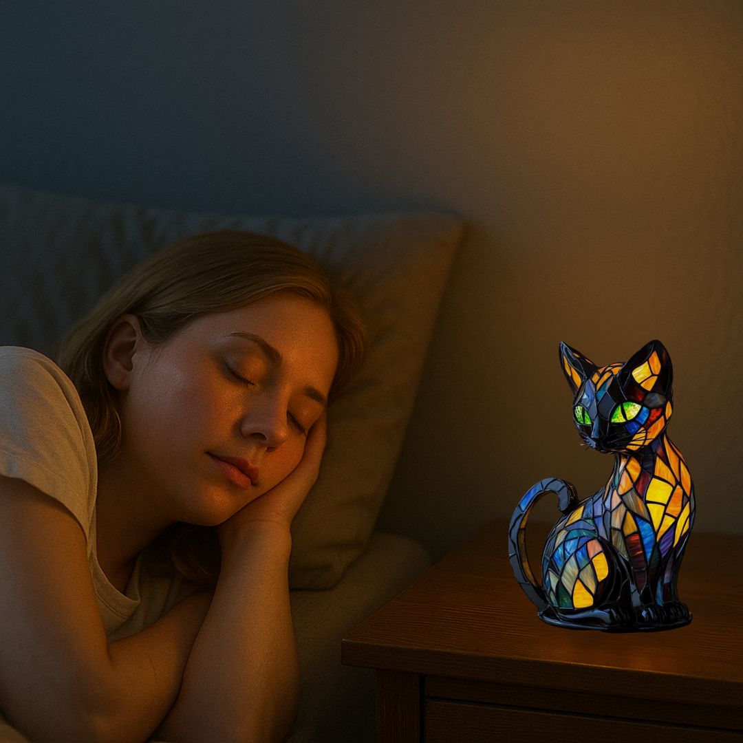 Leuchtende Katze – Die handgefertigte Lampe, die Herzen zum Strahlen bringt