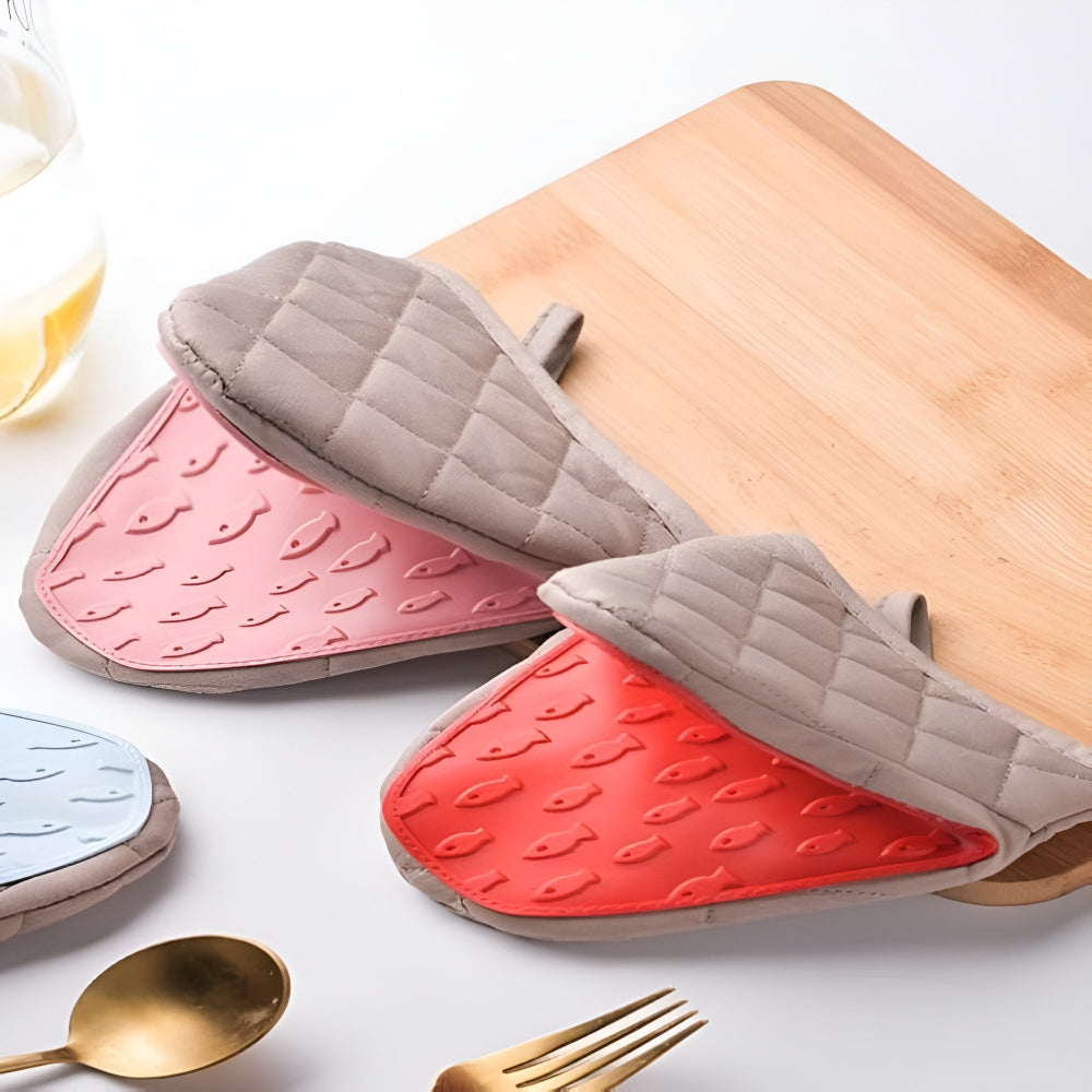 Silikon-gepolsterte hitzebeständige Küchenhandschuhe