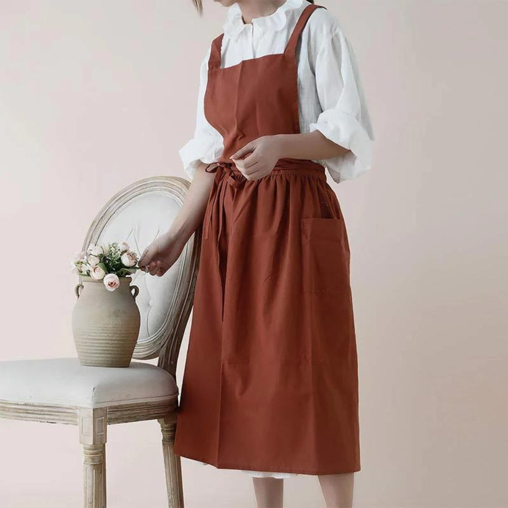 Vielseitige Baumwollschürze mit Taschen