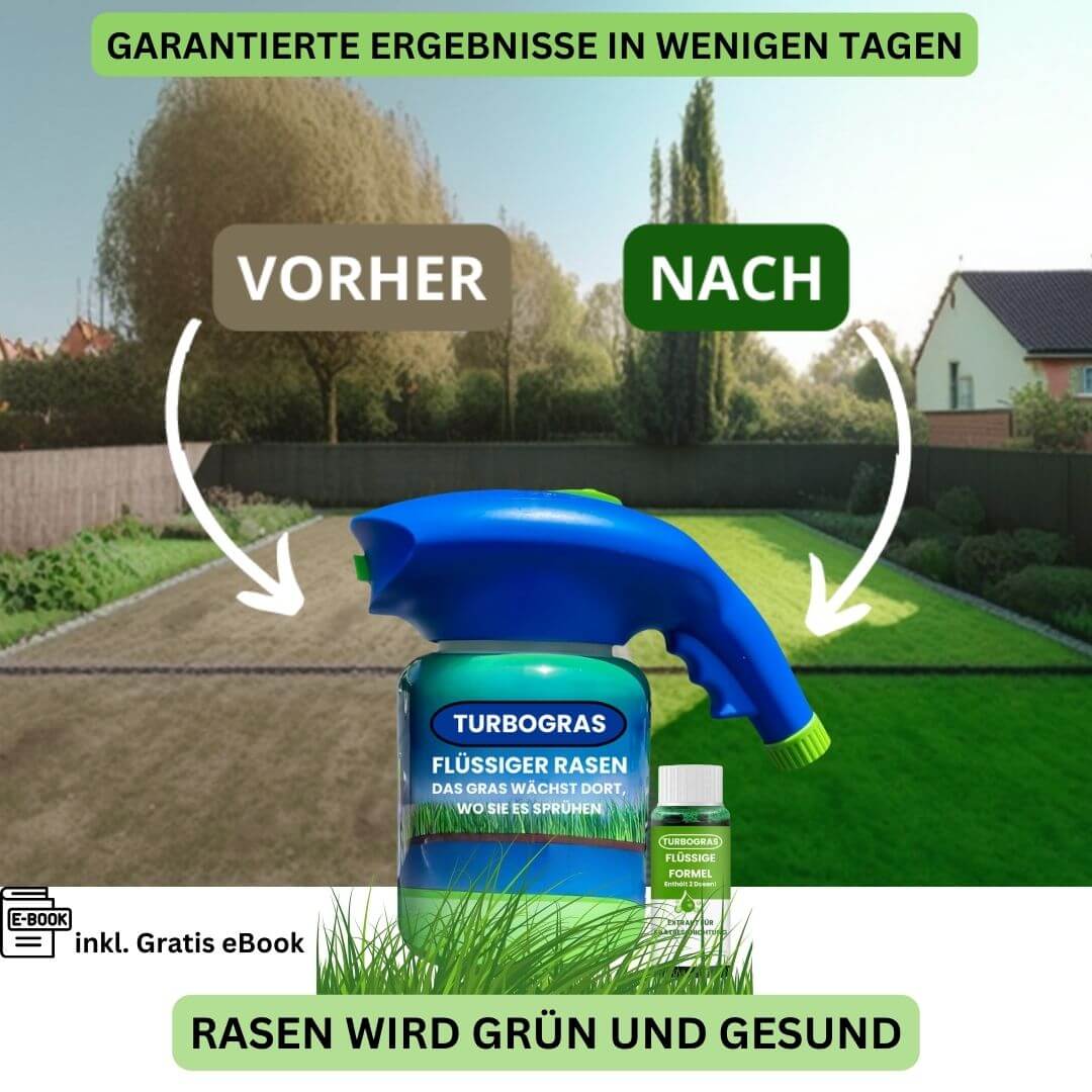 Turbogras - für gesundes und schnell wachsendes Gras inklusive kostenloses eBook für nachhaltige Gartenpflege