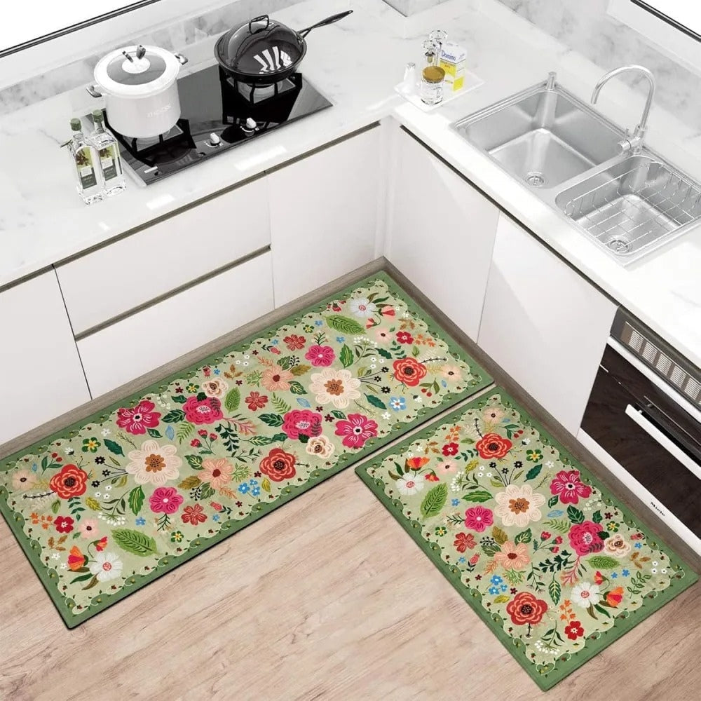 Wiesen Boho Blumen Küchenmatten Set