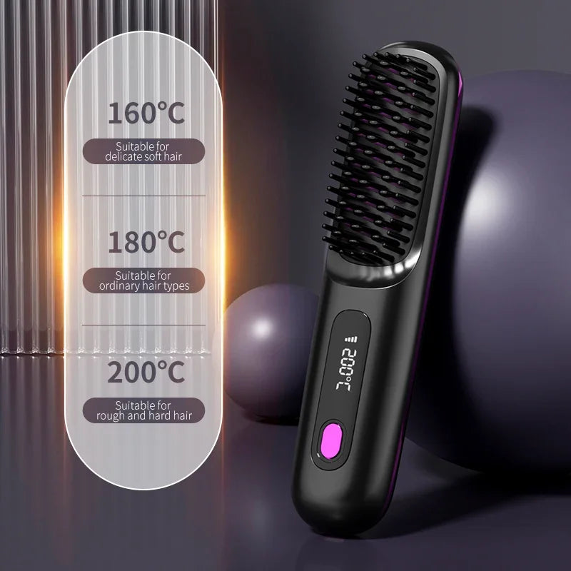 Glissara | Kabelloser Haarglätter | USB-Ladefunktion & LCD-Display | Keramik- & Ionentechnologie