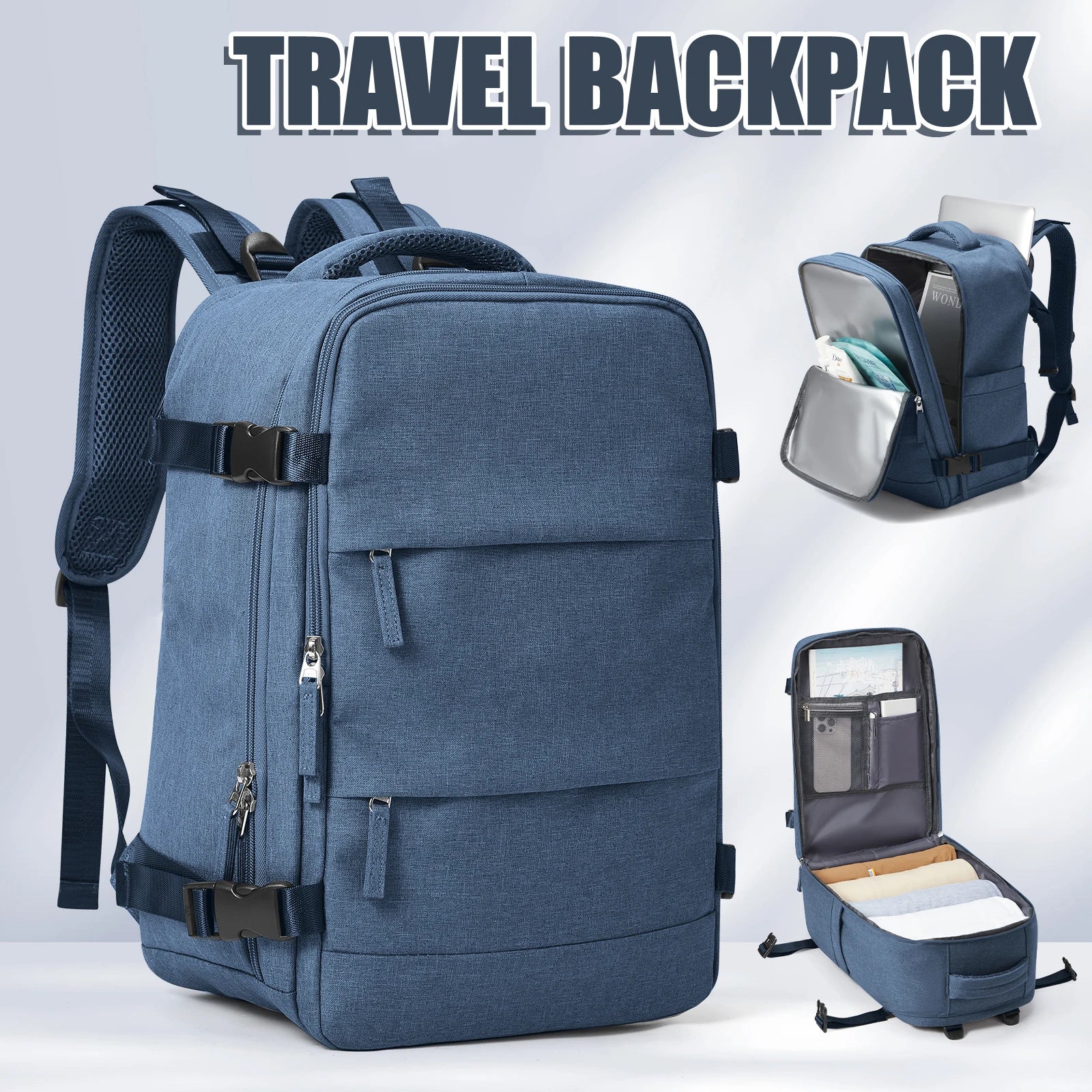 Reiserucksack Travomate | Wasserdicht & Vielseitig | 15,6" Laptopfach | Große Kapazität mit Nass-Trocken-Trennung