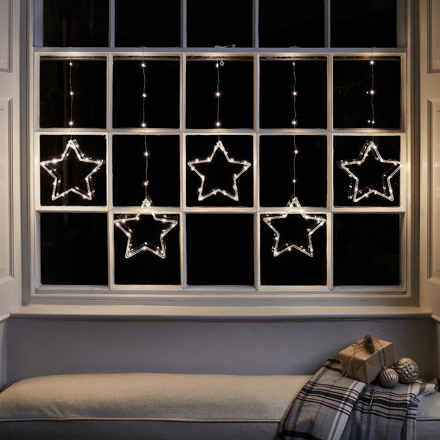 Sternvorhanglichter - Weihnachtsdekorationen - LED Lichterkette