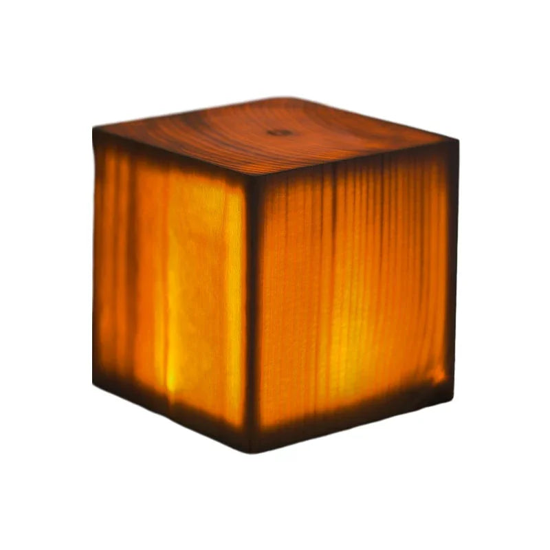 Tischlampe - Touch-Steuerung - Holzfinish