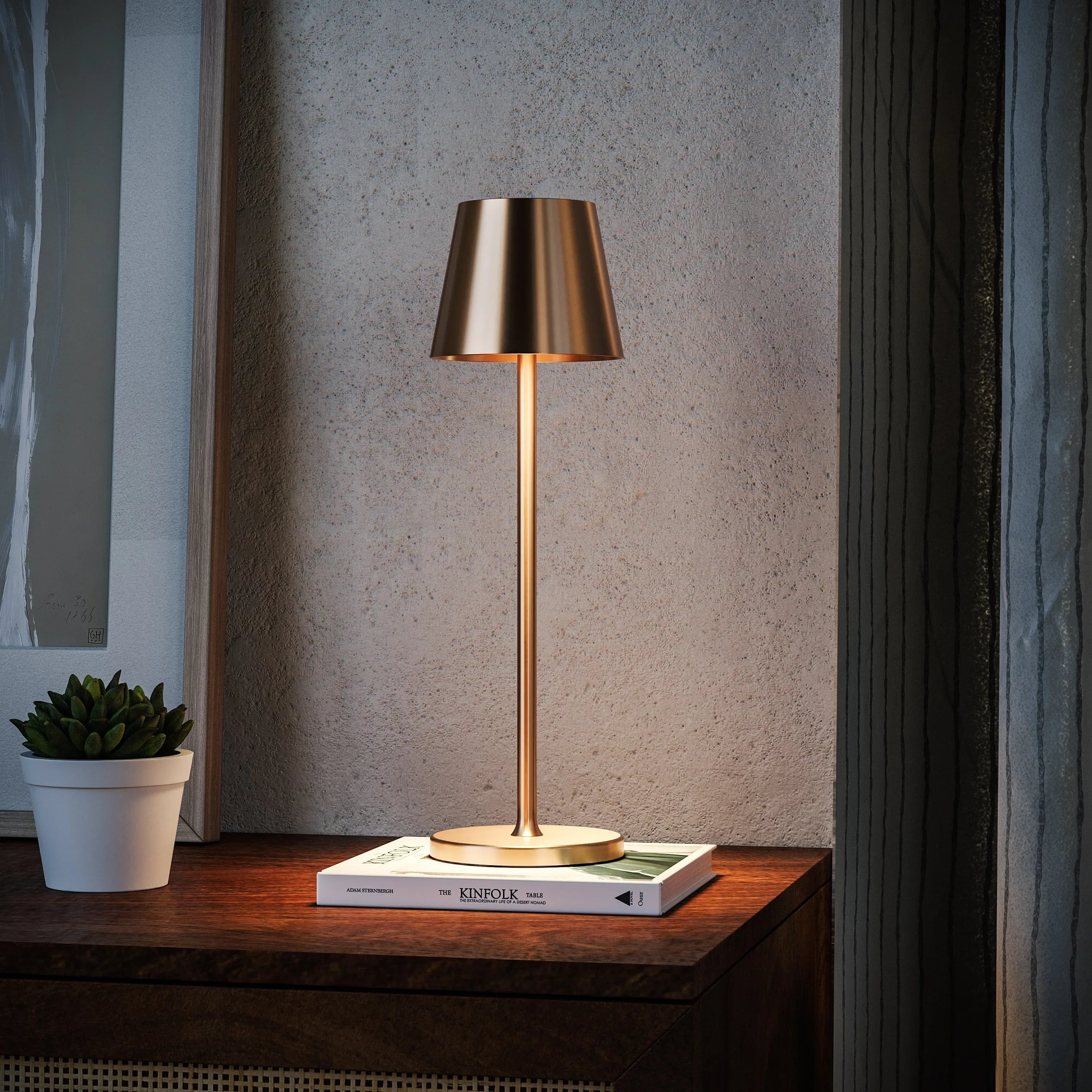 Tischlampe - Kabelloses Design - Dimmbares LED