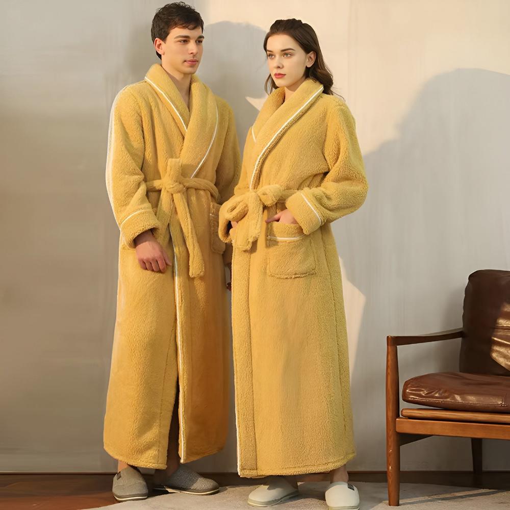 Bademantel für Männer und Frauen | Fleece Morgenmantel | Comfyra