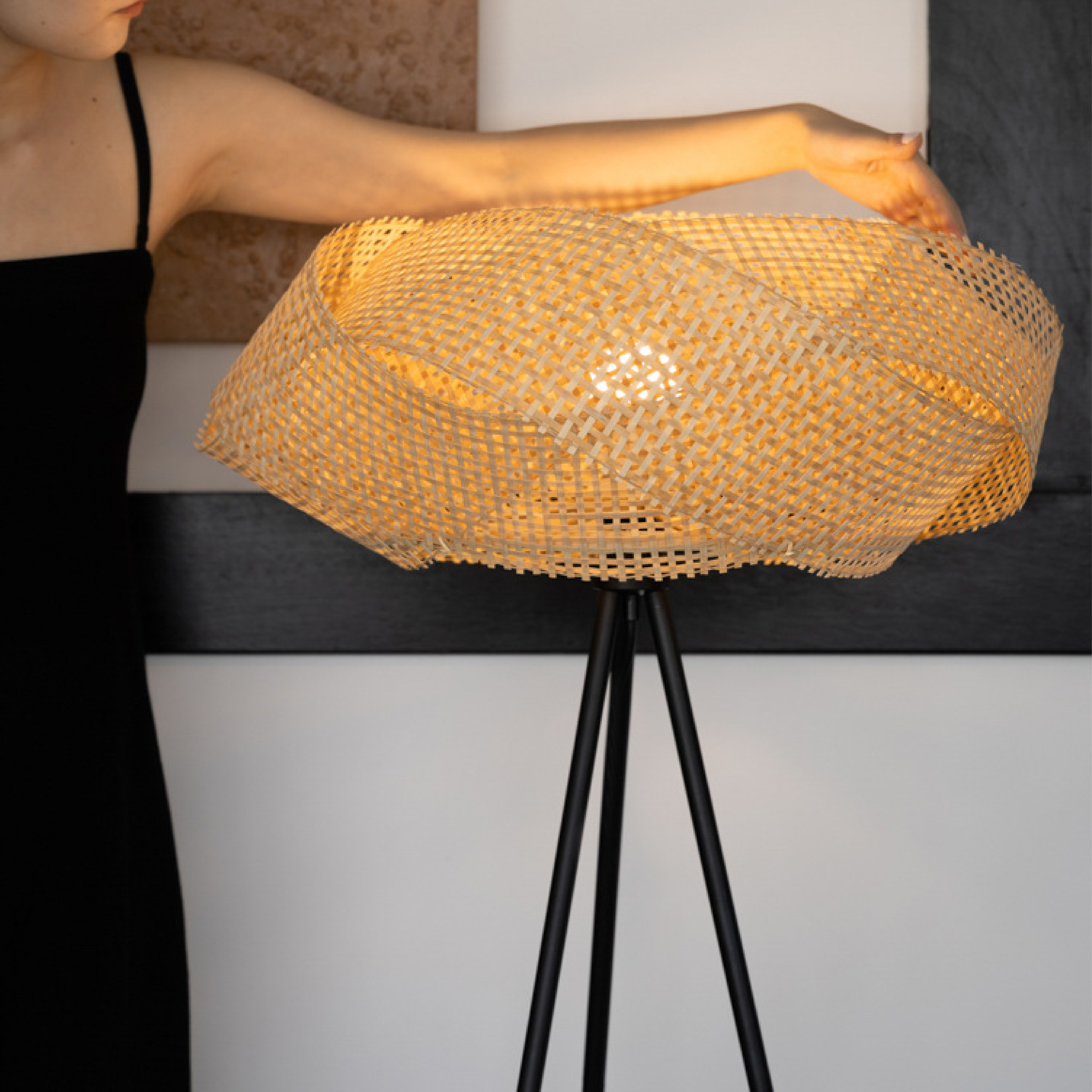 Bambus Stehlampe