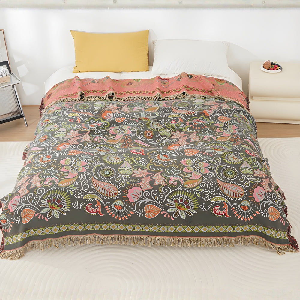 Herbstblatt Boho Wendedecke