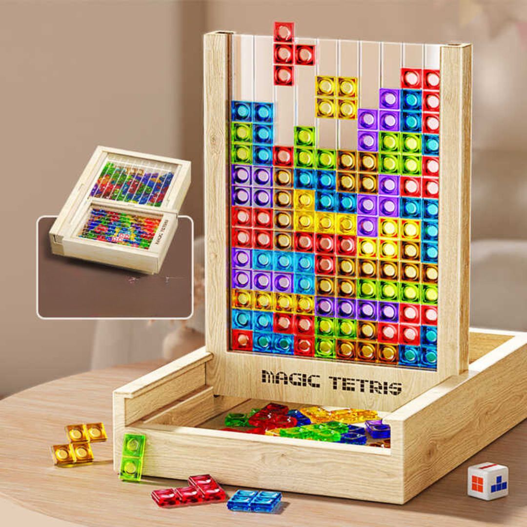 Magisches Holz-Tetris-Spiel (Standardmodell)