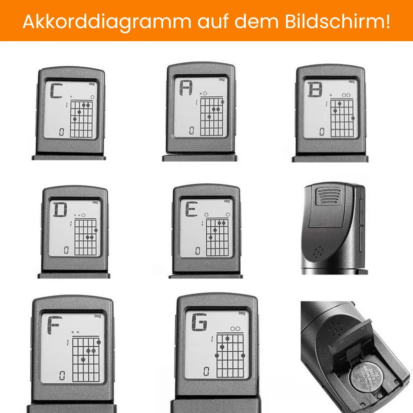 Gitarre lernen für Anfänger | E-Gitarre spielen mit tragbarem Gitarrentrainer | ChordMeister