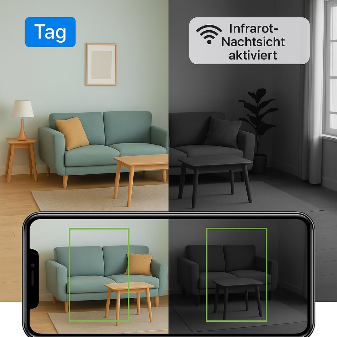 Smarte HD-Minikamera mit App & Bewegungserkennung