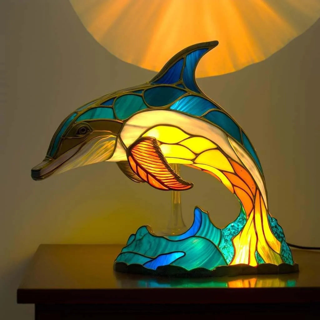 Tischlampe Glas Kunst Tier Design