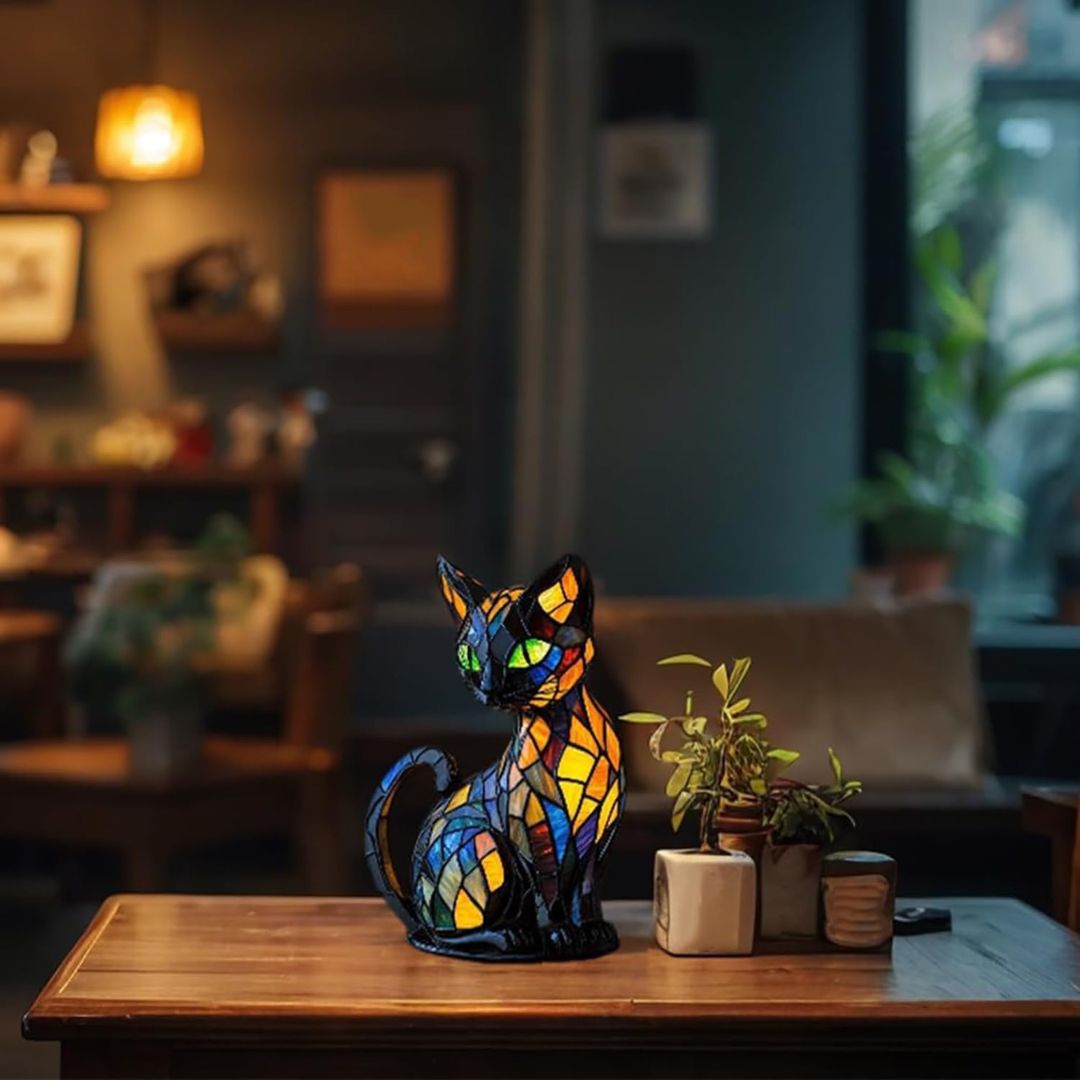 Leuchtende Katze – Die handgefertigte Lampe, die Herzen zum Strahlen bringt
