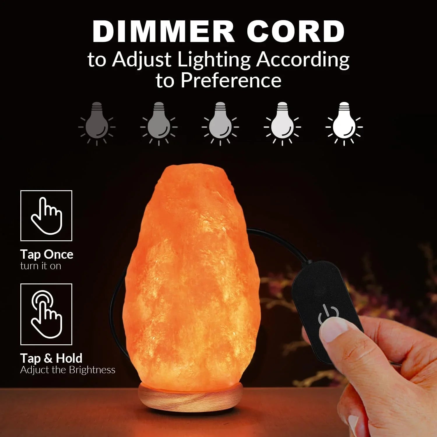 Himalaya-Salzlampe - USB-Betrieb - Kristall-Design
