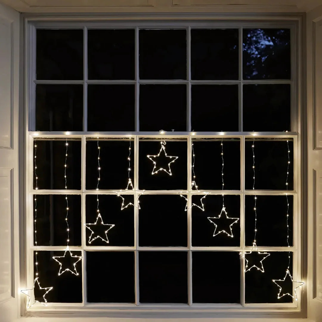 Sternvorhanglichter - Weihnachtsdekorationen - LED Lichterkette