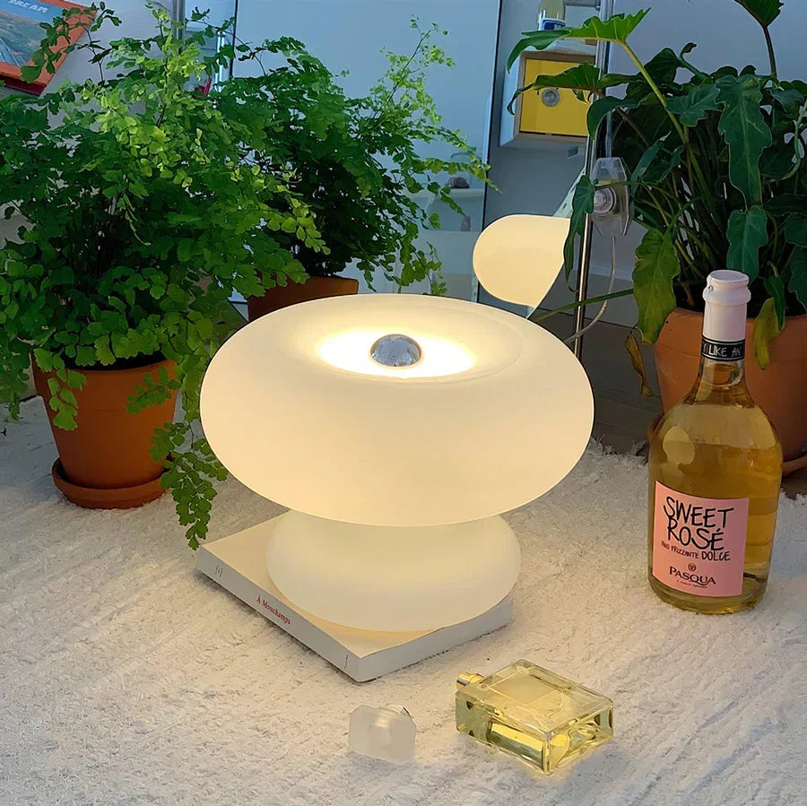 Tischlampe - Mattiertes Glas - Sanfte Beleuchtung