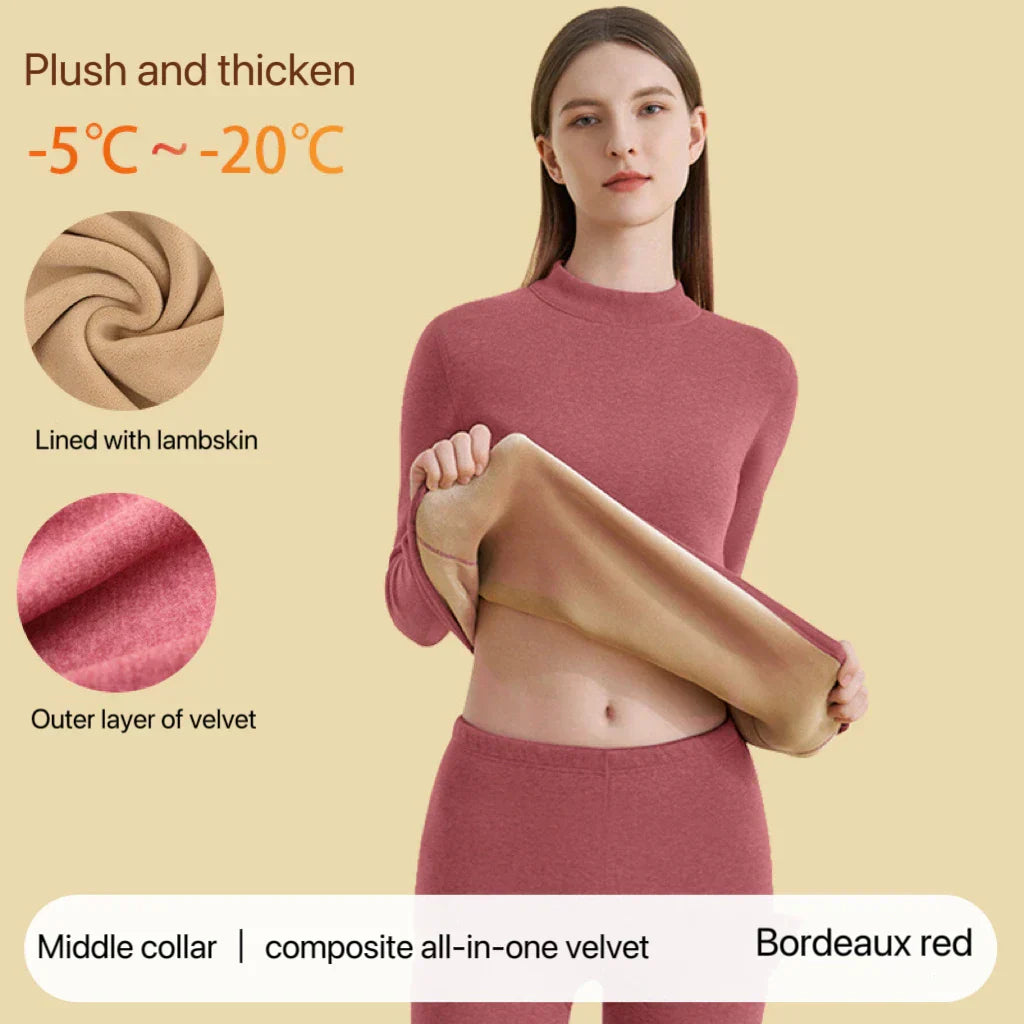 HeatLoom – Damen Thermounterwäsche Set Nahtlos & Extra Dick für den Winter