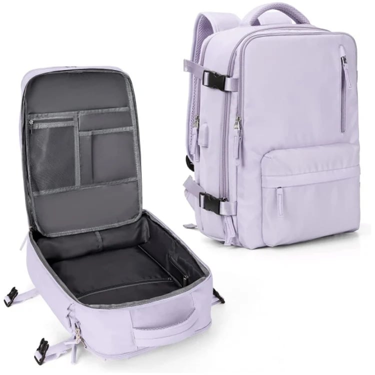Travelliva Damen Reise-Rucksack 35 L | Wasserdicht & mit USB-Anschluss | Diebstahlschutz & Schuhfach | Für Wandern, Alltag & Reisen