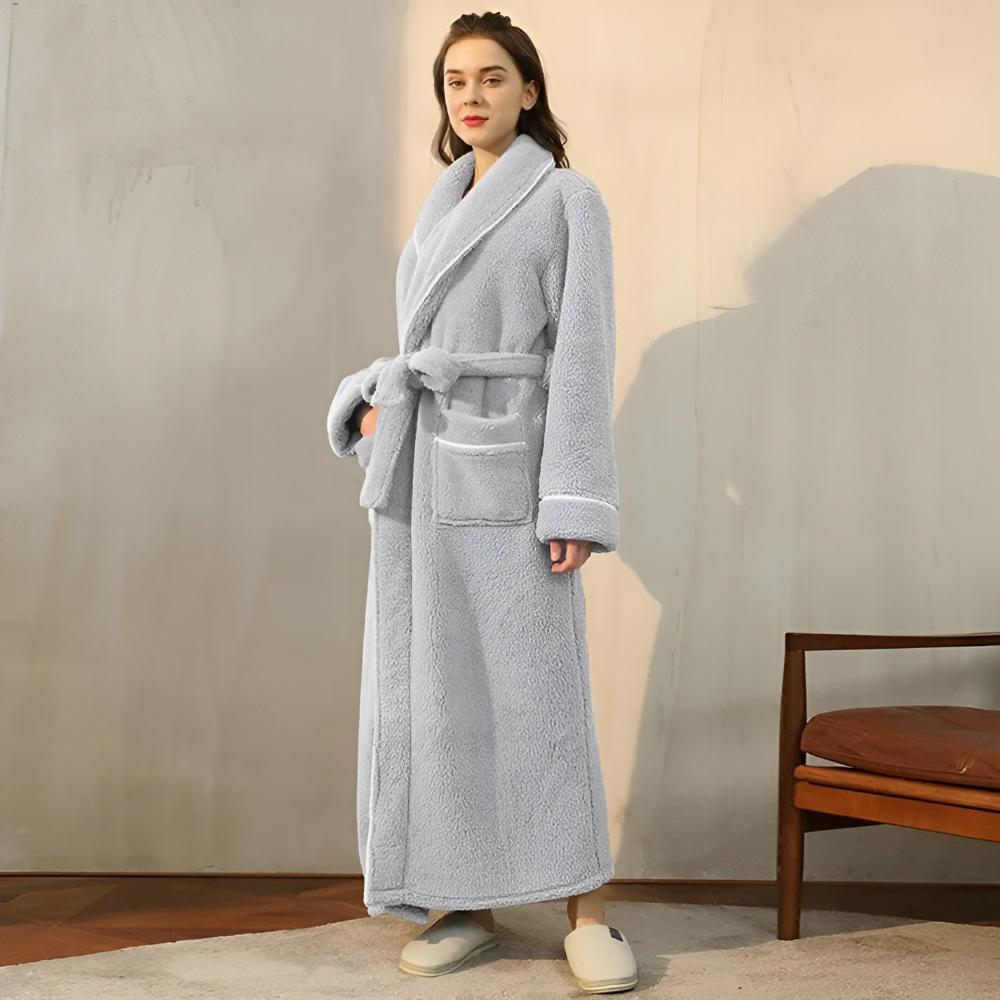 Bademantel für Männer und Frauen | Fleece Morgenmantel | Comfyra