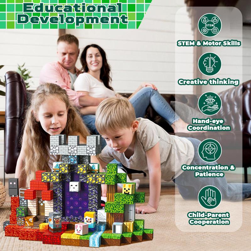 Magnetische Bauklötze Set, Lernspielzeug für Kinder