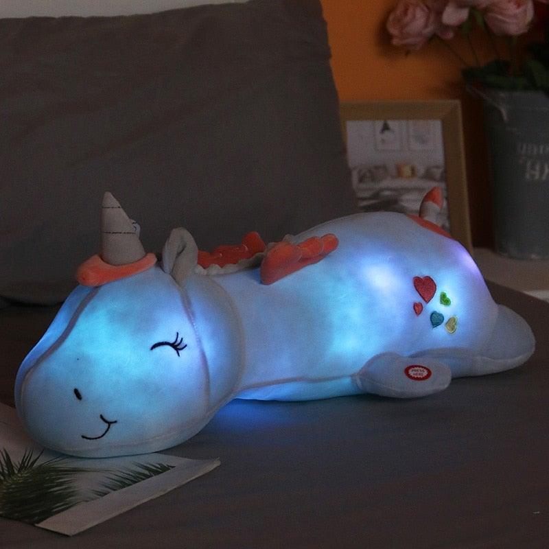 Lunacorn Leuchtendes Einhorn | Kuscheliger Plüschfreund | Regenbogen LEDs | Perfektes Geschenk für Kinder
