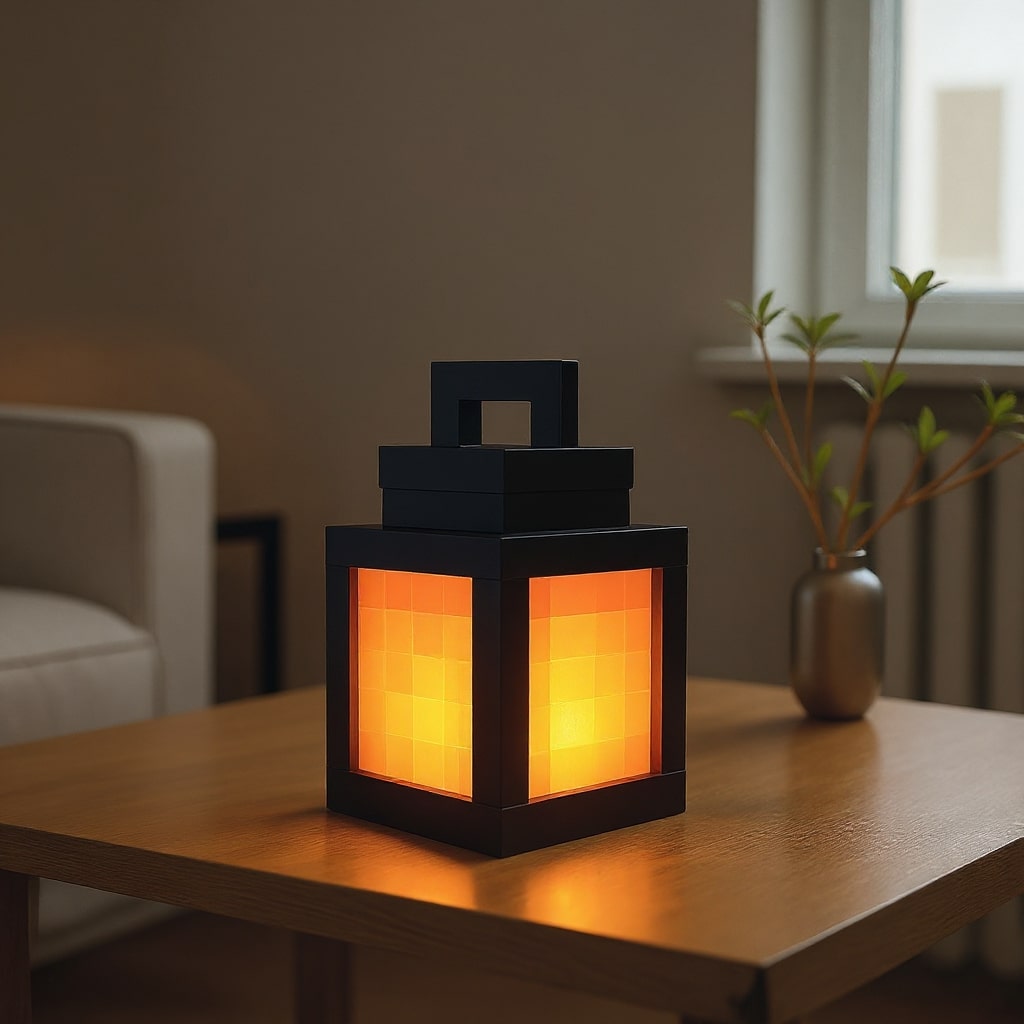 Minecraft Lampe | Drahtlose Tischlampe | Nachttischlampe | Innenwandleuchte | Pixellicht