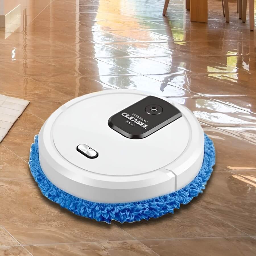 MobiSweep Staubsauger- und Wischroboter | 3-in-1-Funktion | Selbstaufladend & Flüsterleise | Kompakt 25×25×6,5 cm