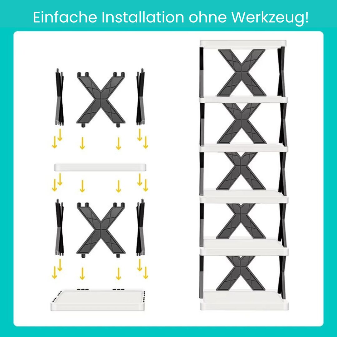 Schmaler Schuhregal | Schlanker Schuhorganizer | Hoch und platzsparend | ShoeTower